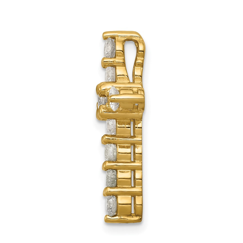 14k 1ct Lab Grown Diamond VS/SI+ G+ Comp Cross Chain Slide Pendant