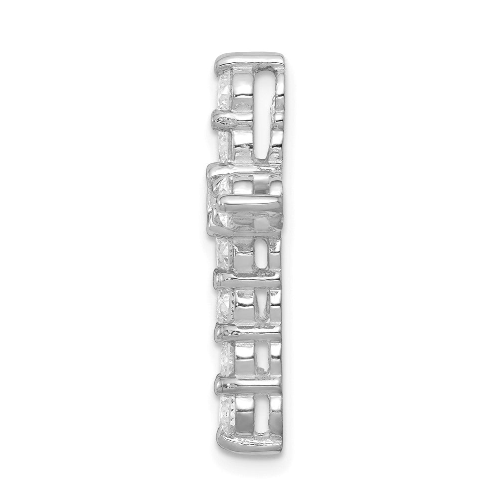14kw 1 1/4ct Lab Grown Diamond VS/SI+ G+ Comp Cross Chain Slide Pendant