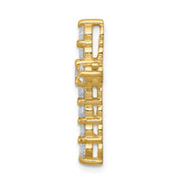 14k 1 1/4ct Lab Grown Diamond VS/SI+ G+ Comp Cross Chain Slide Pendant