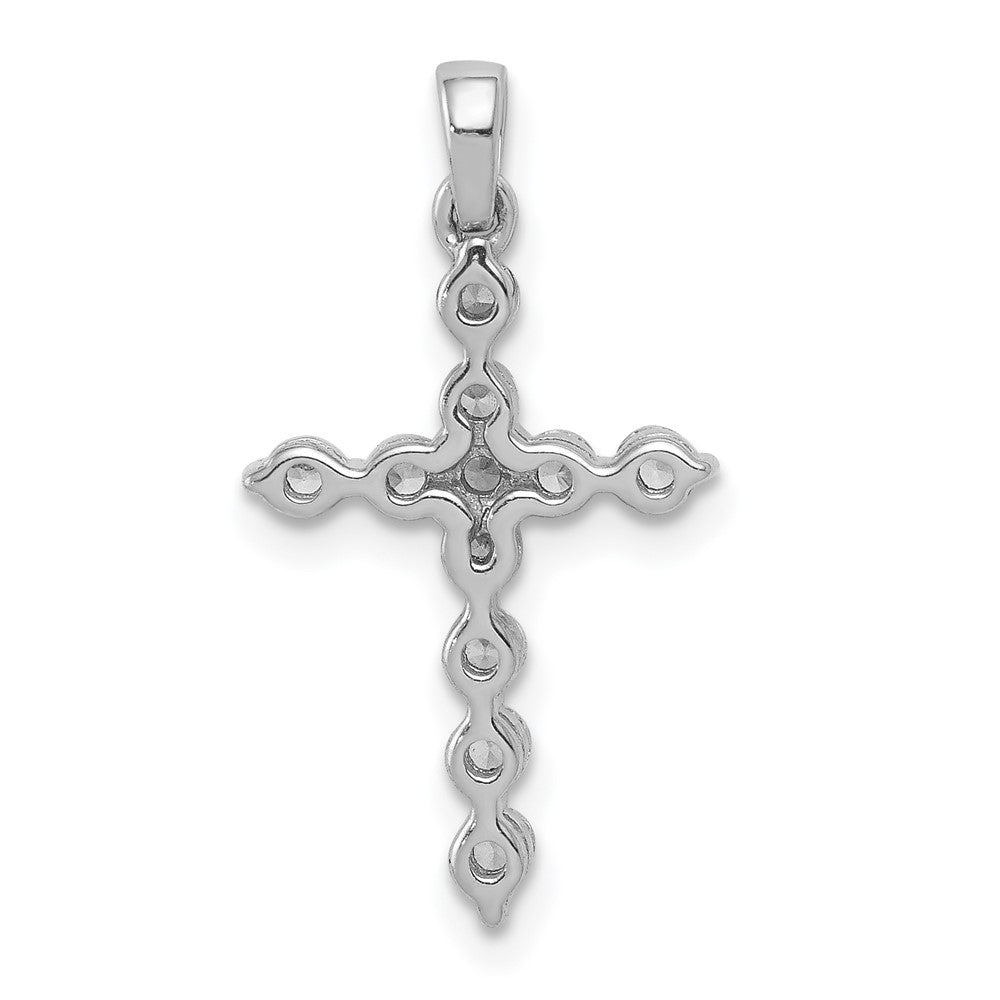 14kw 3/8ct Lab Grown Diamond VS/SI+ G+ Comp Cross Pendant