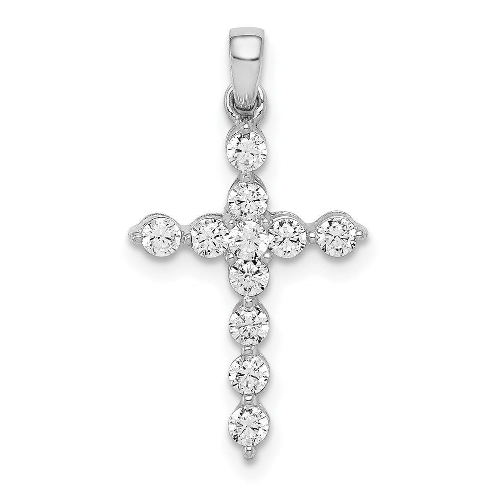 14kw 3/8ct Lab Grown Diamond VS/SI+ G+ Comp Cross Pendant