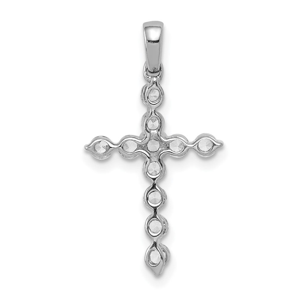 14kw 1/2ct Lab Grown Diamond VS/SI+ G+ Comp Cross Pendant