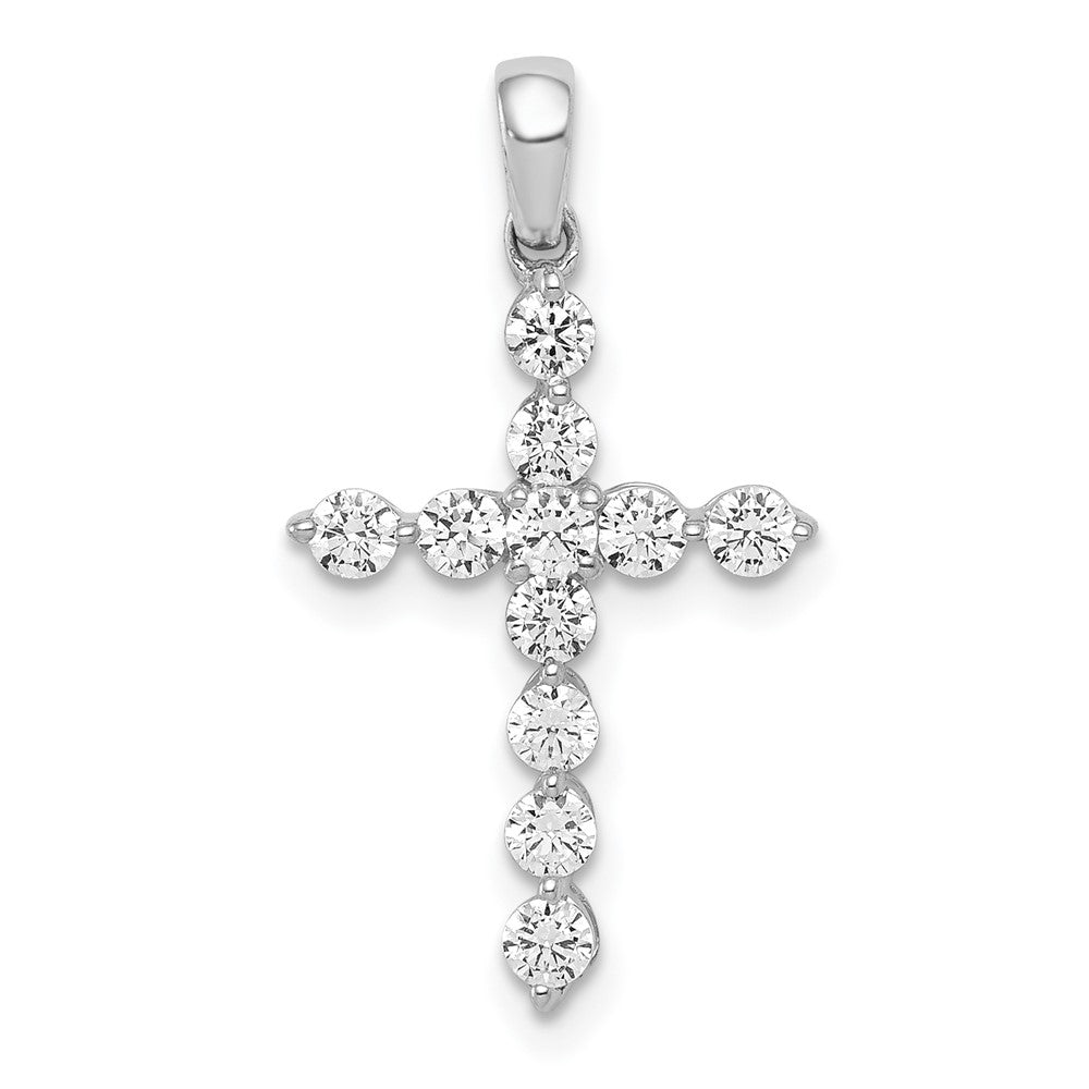 14kw 1/2ct Lab Grown Diamond VS/SI+ G+ Comp Cross Pendant