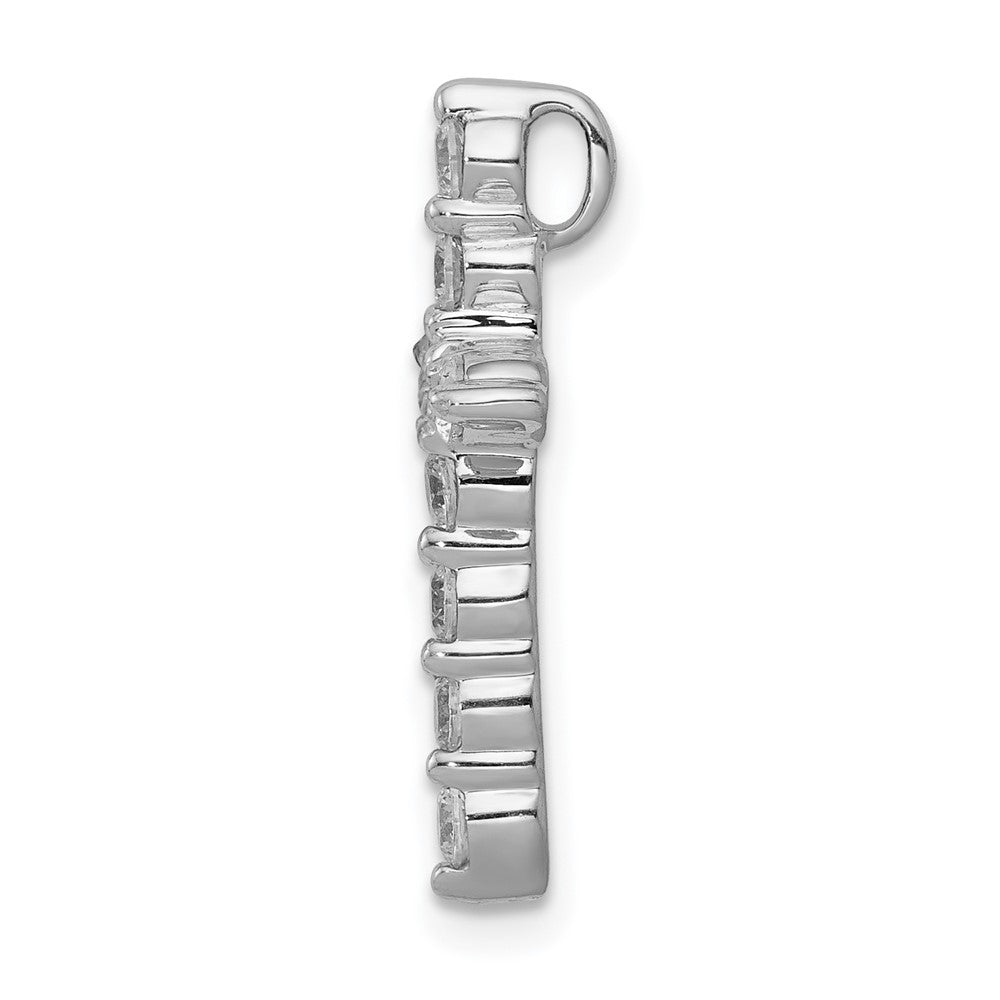 14kw 1/2ct Lab Grown Diamond VS/SI+ G+ Comp Cross Chain Slide Pendant