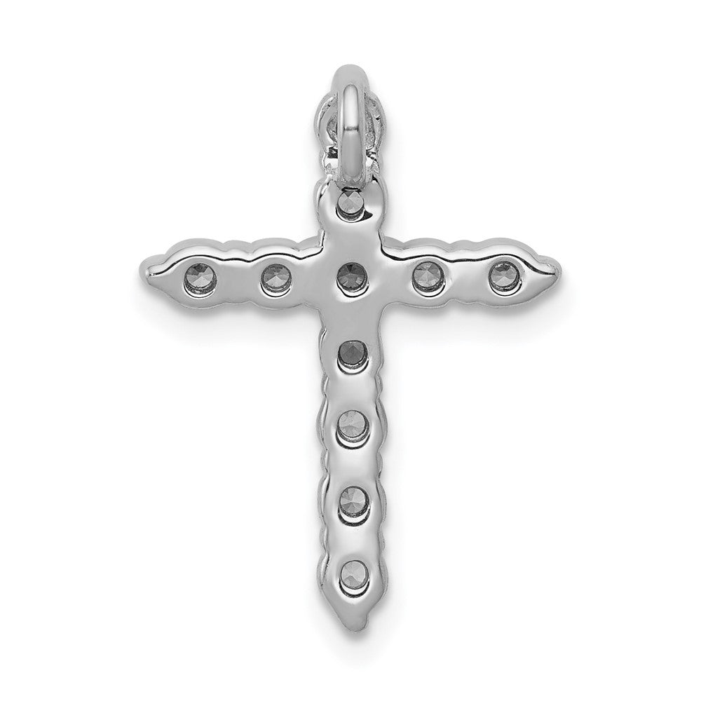 14kw 1/2ct Lab Grown Diamond VS/SI+ G+ Comp Cross Chain Slide Pendant