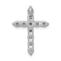 14kw 1/2ct Lab Grown Diamond VS/SI+ G+ Comp Cross Chain Slide Pendant
