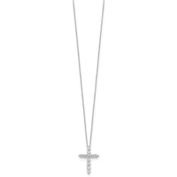 10kw 3/4ct Lab Grown Diamond VS/SI+ G+ Comp 18in Cross Pendant Necklace