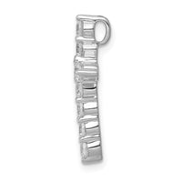 14kw 3/4ct Lab Grown Diamond VS/SI+ G+ Comp Cross Chain Slide Pendant