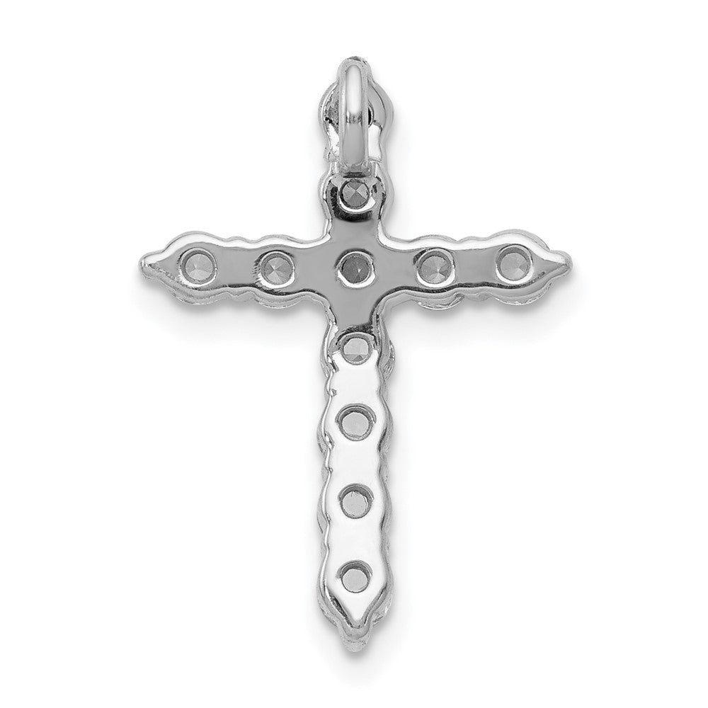 14kw 3/4ct Lab Grown Diamond VS/SI+ G+ Comp Cross Chain Slide Pendant