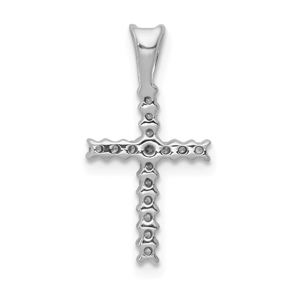 14kw 1/6ct Lab Grown Diamond VS/SI+ G+ Comp Cross Pendant