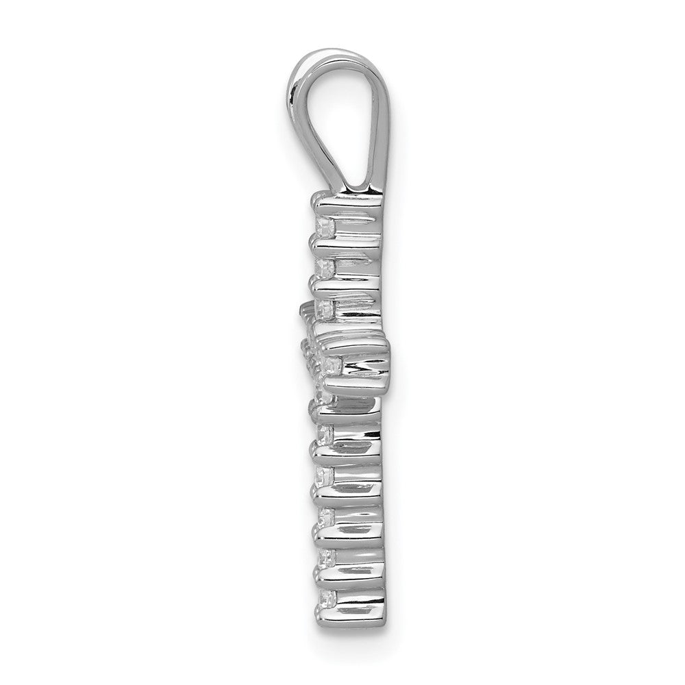 14kw 1/4ct Lab Grown Diamond VS/SI+ G+ Comp Cross Pendant