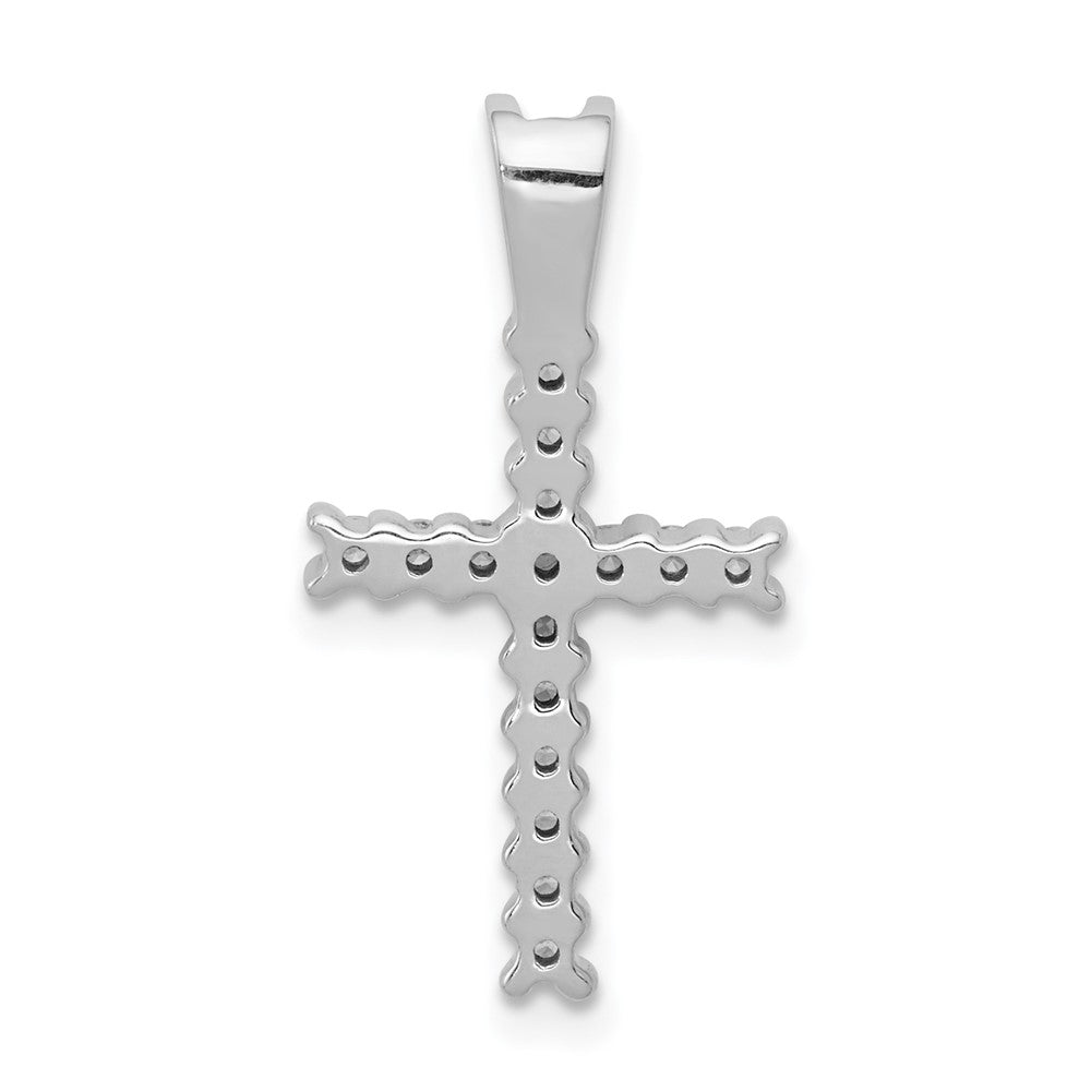 14kw 1/4ct Lab Grown Diamond VS/SI+ G+ Comp Cross Pendant