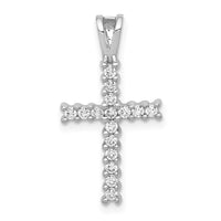 14kw 1/4ct Lab Grown Diamond VS/SI+ G+ Comp Cross Pendant