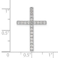 10kw 1/2ct Lab Grown Diamond VS/SI+ G+ Comp Cross Chain Slide Pendant