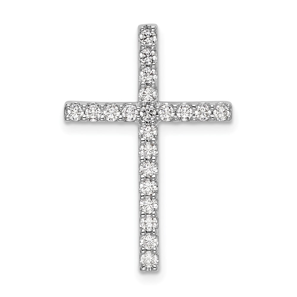 10kw 1/2ct Lab Grown Diamond VS/SI+ G+ Comp Cross Chain Slide Pendant