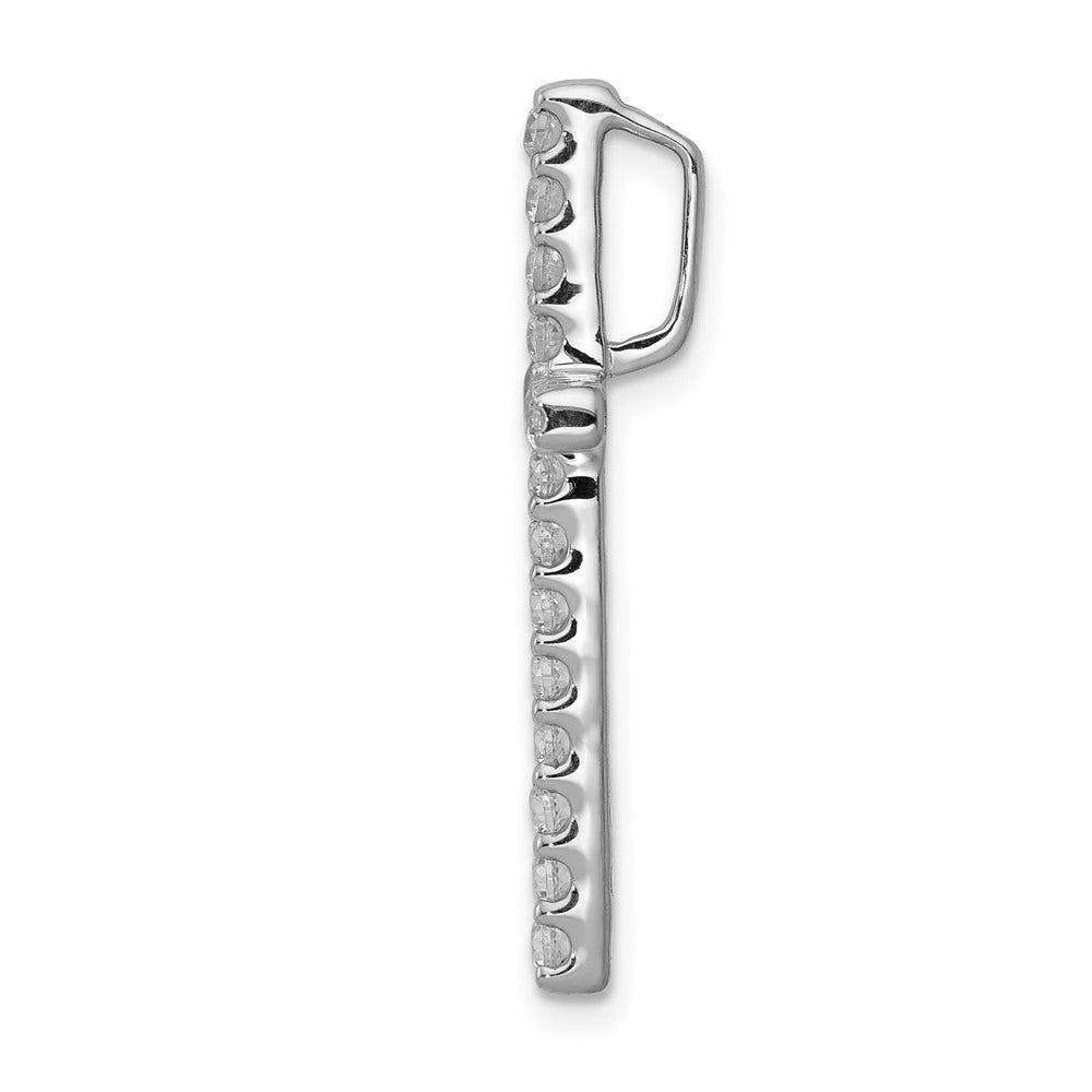 14kw 1/2ct Lab Grown Diamond VS/SI+ G+ Comp Cross Chain Slide Pendant