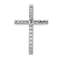14kw 1/2ct Lab Grown Diamond VS/SI+ G+ Comp Cross Chain Slide Pendant