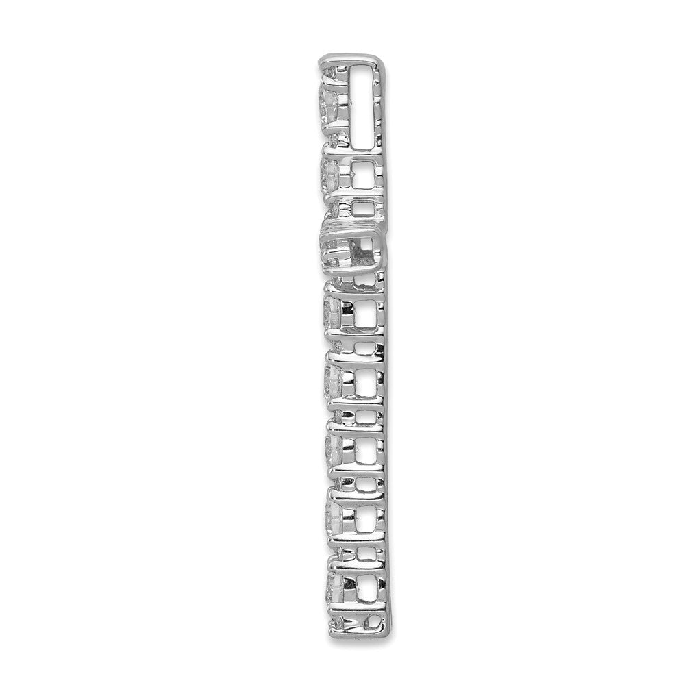 14kw 1/2ct Lab Grown Diamond VS/SI+ G+ Comp Cross Chain Slide Pendant