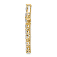 10k 1ct Lab Grown Diamond VS/SI+ G+ Comp Cross Chain Slide Pendant
