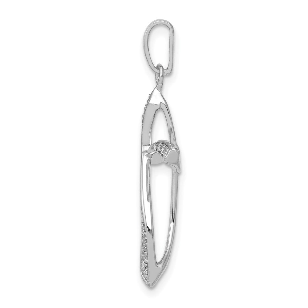 14k White Gold 1/15ct Lab Grown Diamond VS/SI+ G+ Comp Cross Pendant