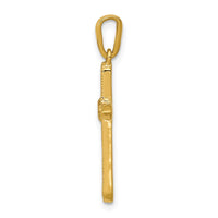 14k 1/4ct Lab Grown Diamond VS/SI+ G+ Comp Cross Pendant