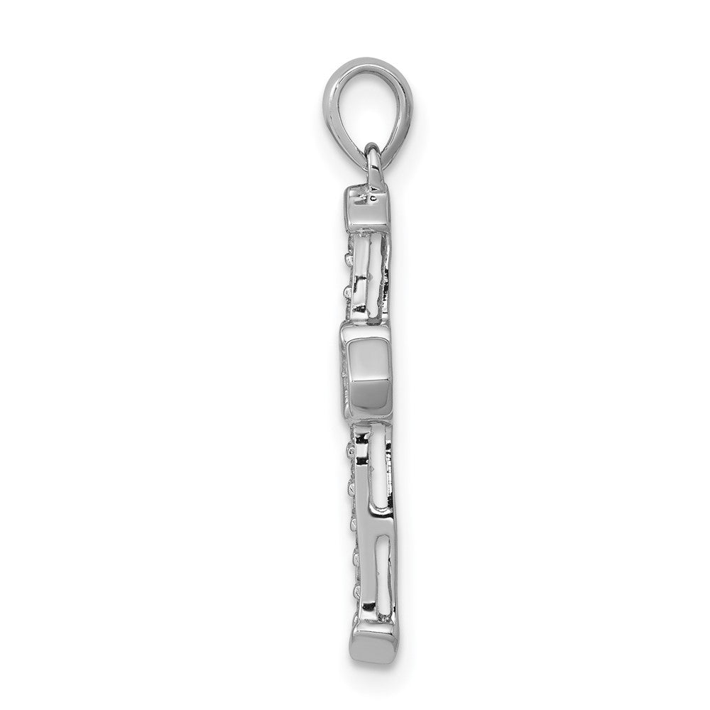 14kw 1/6ct Lab Grown Diamond VS/SI+ G+ Comp Cross Pendant