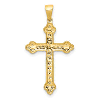 14k 1/10ct Lab Grown Diamond VS/SI+ G+ Comp Cross Pendant