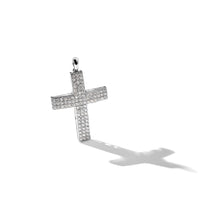 14k White Gold 1ct Lab Grown Diamond VS/SI+ G+ Comp Latin Cross Pendant