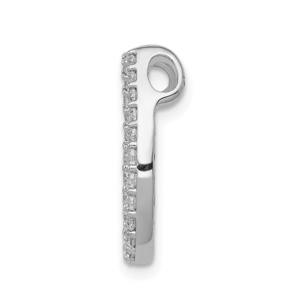 14kw 1/3ct Lab Grown Diamond VS/SI+ G+ Comp Horseshoe Chain Slide