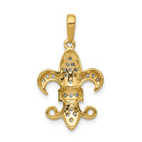 14k 1/5ct Lab Grown Diamond VS/SI+ G+ Comp Fleur De Lis Pendant