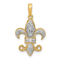 14k 1/5ct Lab Grown Diamond VS/SI+ G+ Comp Fleur De Lis Pendant