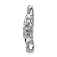 14kw 3/8ct Lab Grown Dia VS/SI+ G+ Comp Vibrant Snowflake Chain Slide