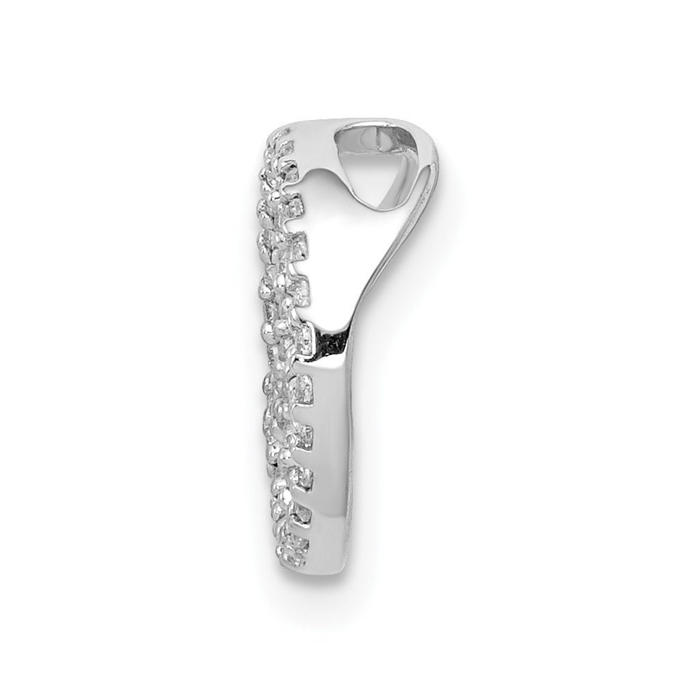 14kw 1/6ct Lab Grown Diamond VS/SI+ G+ Comp Peace Sign Chain Slide
