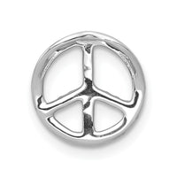 14kw 1/6ct Lab Grown Diamond VS/SI+ G+ Comp Peace Sign Chain Slide