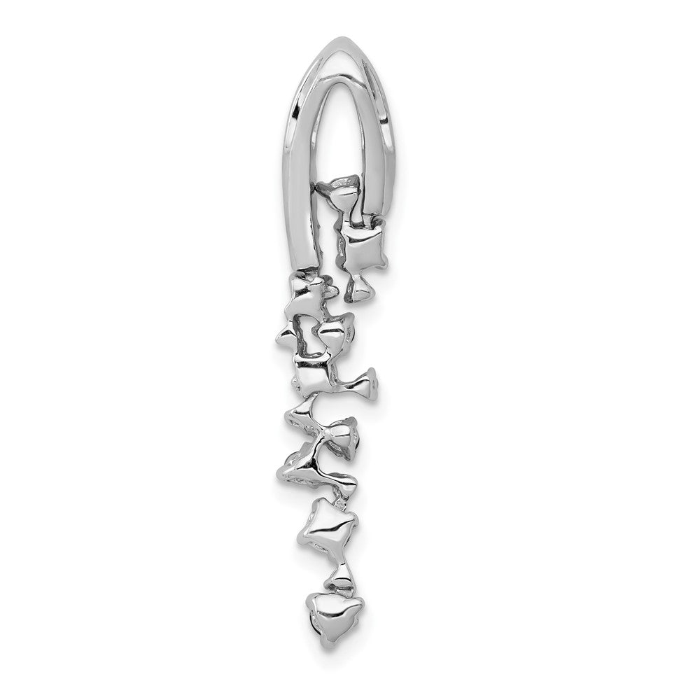 14k White Gold 1/5 ct Lab Grown Dia VS/SI+ G+ & Created Ruby Slide Pendant