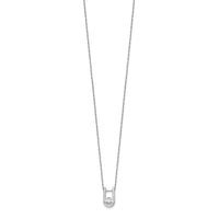 14kw 1/3ct Lab Grown Dia VS/SI+ G+ Comp 18in U-Shape Pendant Necklace