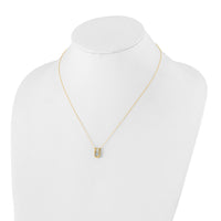 14k 1/3ct Lab Grown Dia VS/SI+ G+ Comp 18in U-Shape Pendant Necklace
