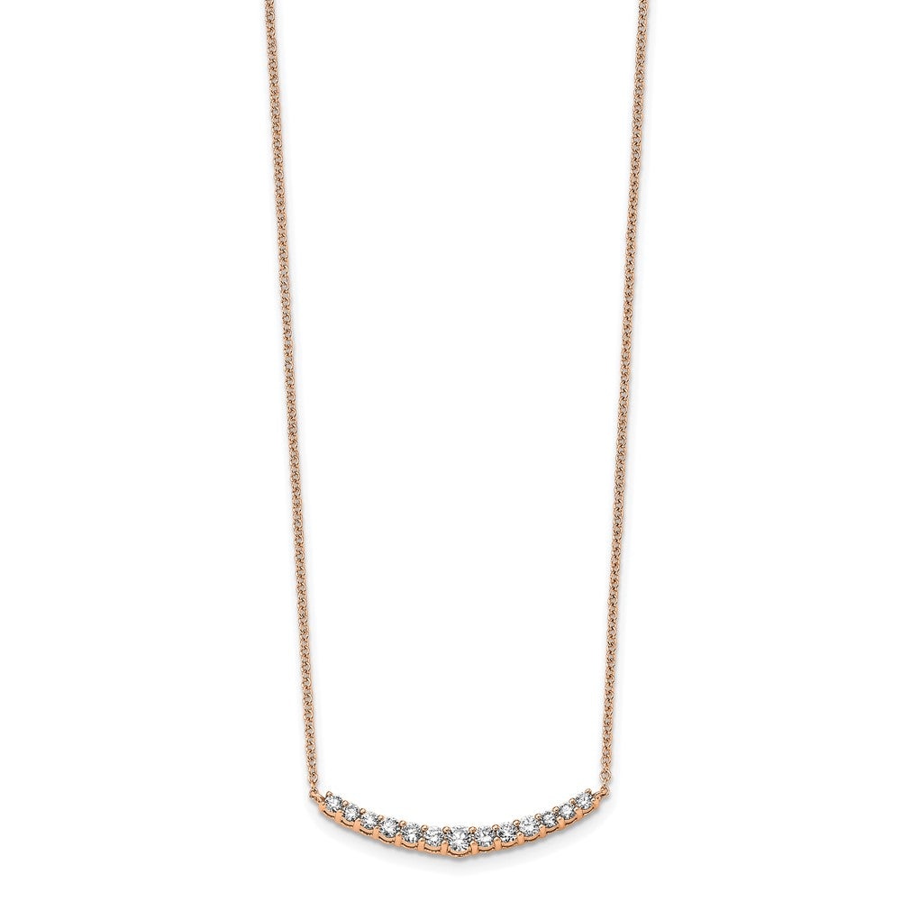 14kr 1/2ct Lab Grown Diamond VS/SI+ G+ Comp 18in Fashion Bar Necklace