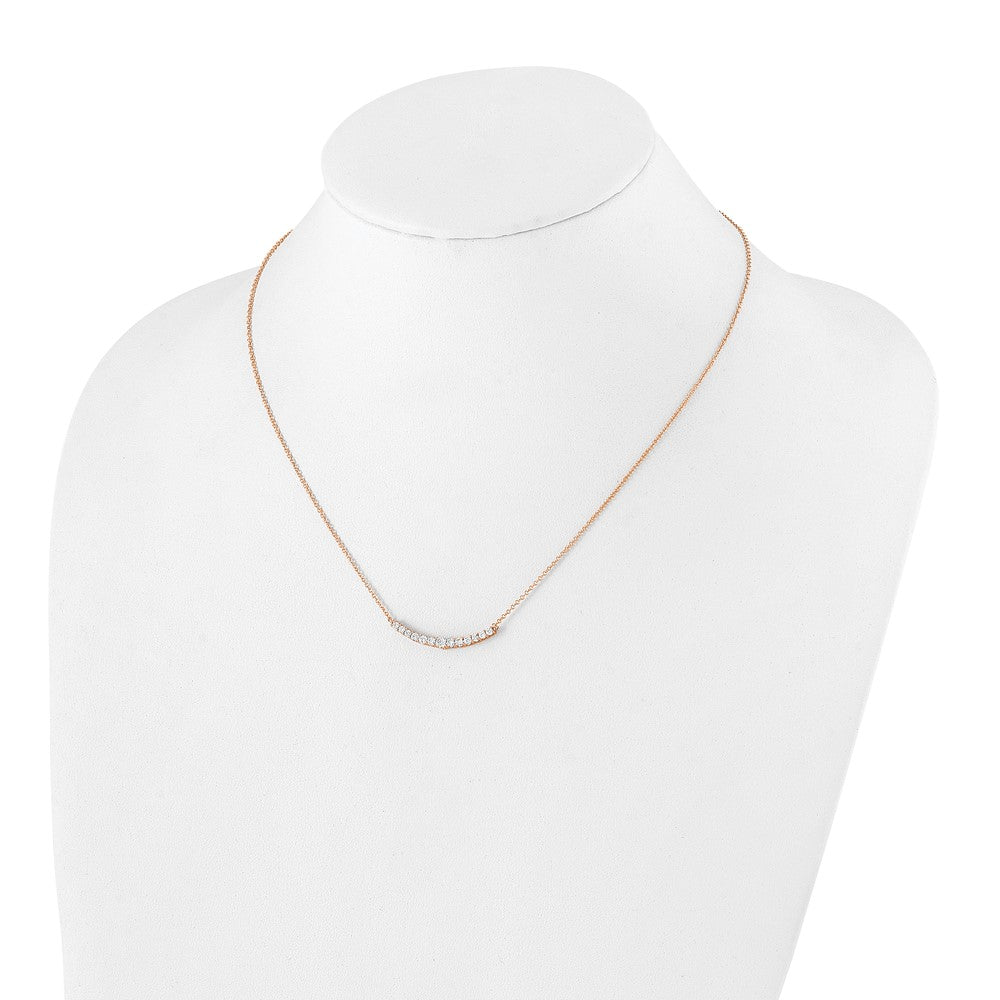 14kr 1/2ct Lab Grown Diamond VS/SI+ G+ Comp 18in Fashion Bar Necklace