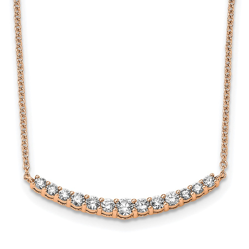 14kr 1/2ct Lab Grown Diamond VS/SI+ G+ Comp 18in Fashion Bar Necklace