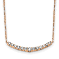 14kr 1/2ct Lab Grown Diamond VS/SI+ G+ Comp 18in Fashion Bar Necklace