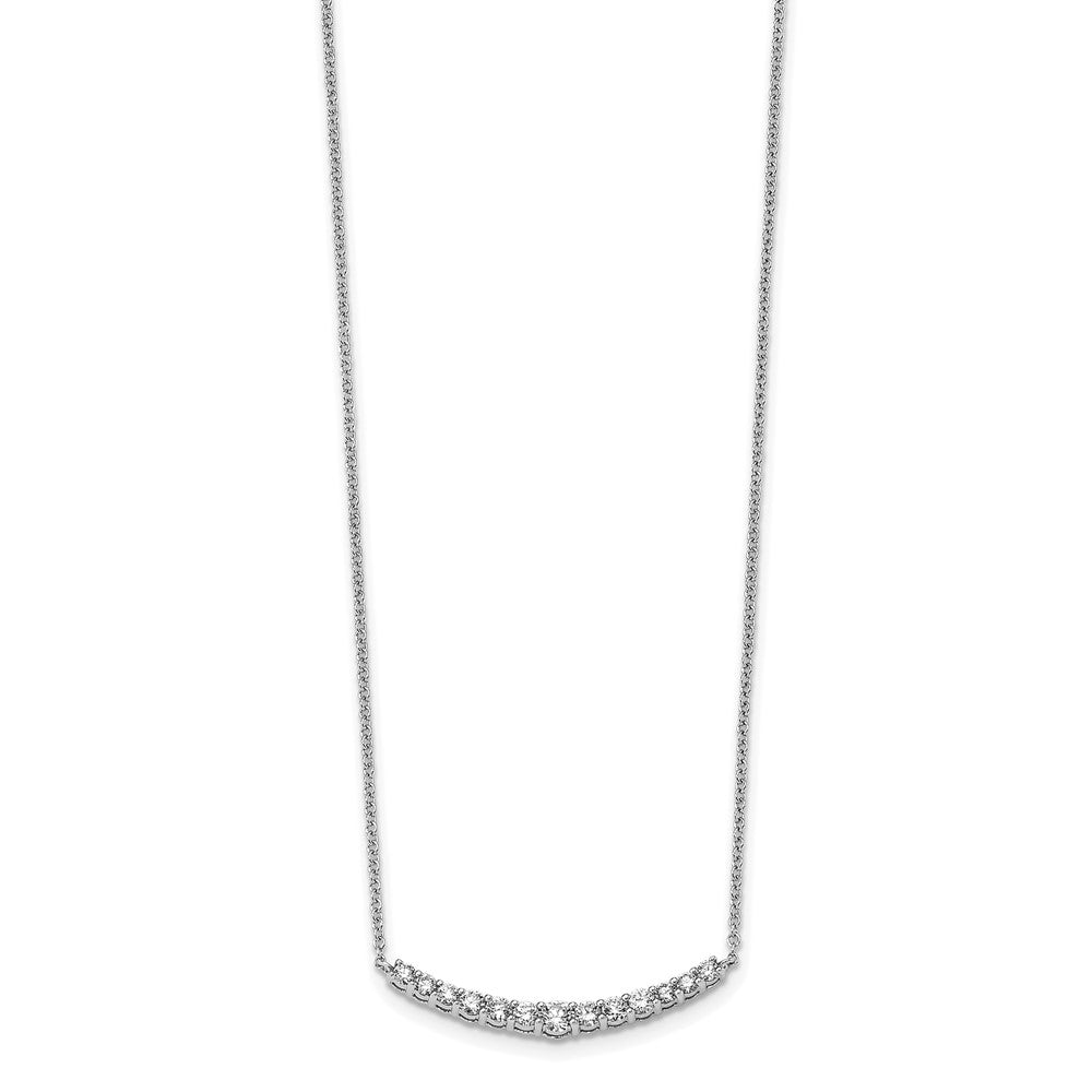 14kw 1/2ct Lab Grown Diamond VS/SI+ G+ Comp 18in Fashion Bar Necklace