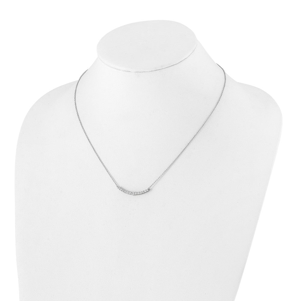 TO 14kw 1/2ct Lab Grown DIA. VS+ F+ 18in Comp. Fashion Bar Necklace