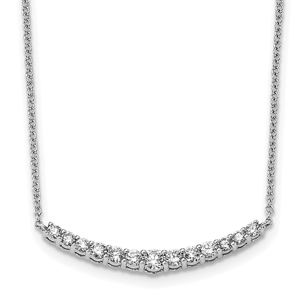 TO 14kw 1/2ct Lab Grown DIA. VS+ F+ 18in Comp. Fashion Bar Necklace