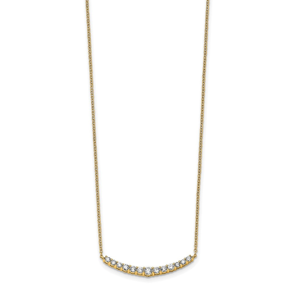 TO 14k 1/2ct Lab Grown DIA. VS+ F+ 18in Comp. Fashion Bar Necklace