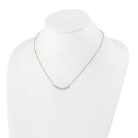 TO 14k 1/2ct Lab Grown DIA. VS+ F+ 18in Comp. Fashion Bar Necklace