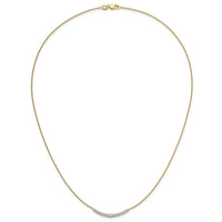 TO 14k 1/2ct Lab Grown DIA. VS+ F+ 18in Comp. Fashion Bar Necklace
