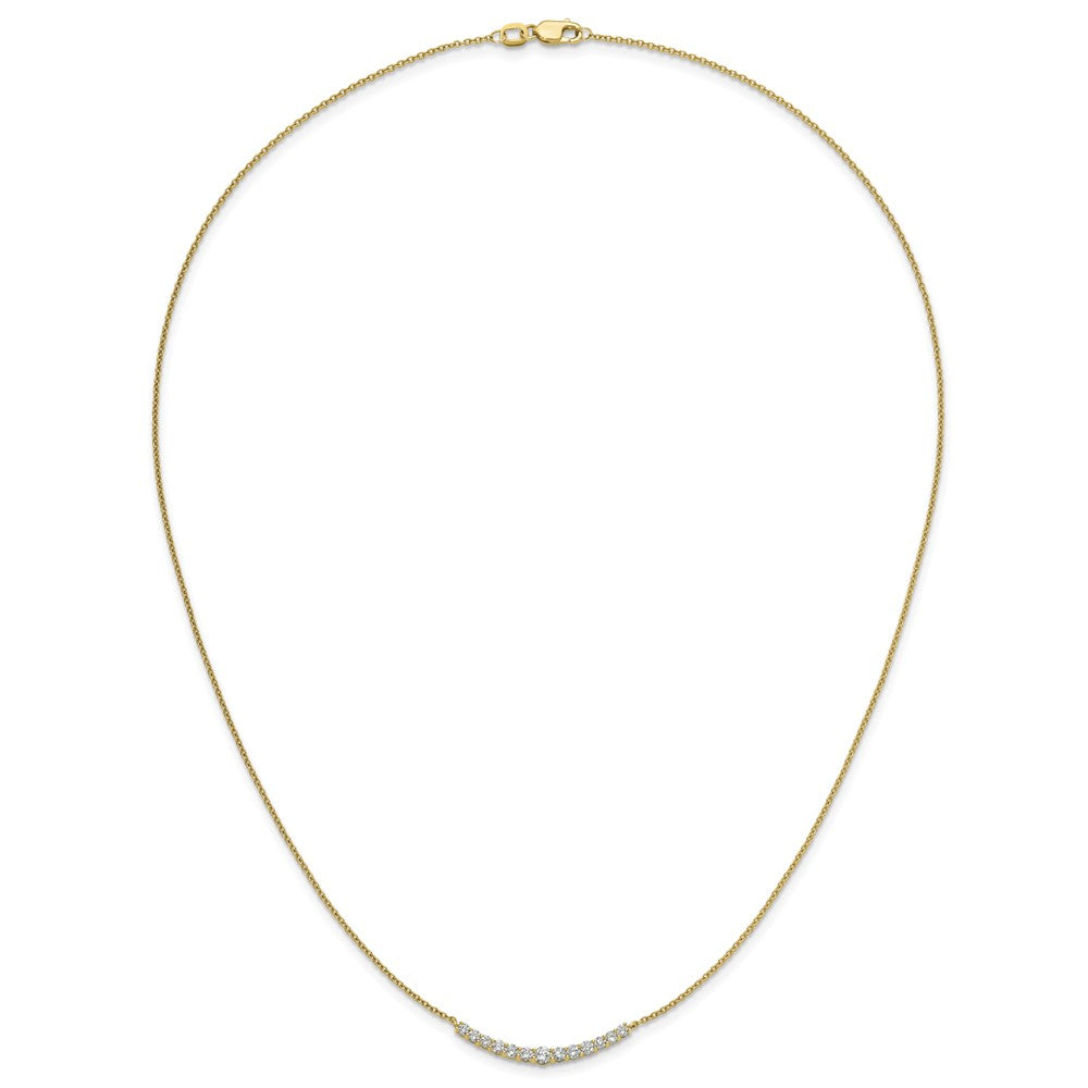 14k 1/2ct Lab Grown Diamond VS/SI+ G+ Comp 18in Fashion Bar Necklace