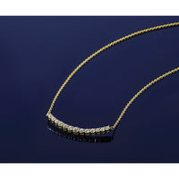 14k 1/2ct Lab Grown Diamond VS/SI+ G+ Comp 18in Fashion Bar Necklace