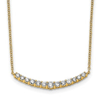 14k 1/2ct Lab Grown Diamond VS/SI+ G+ Comp 18in Fashion Bar Necklace